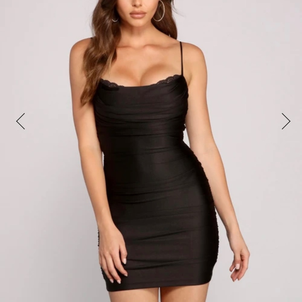 Black mini dress